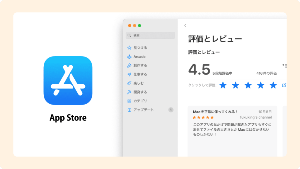 App StoreでのCleanMyMac Xの評判